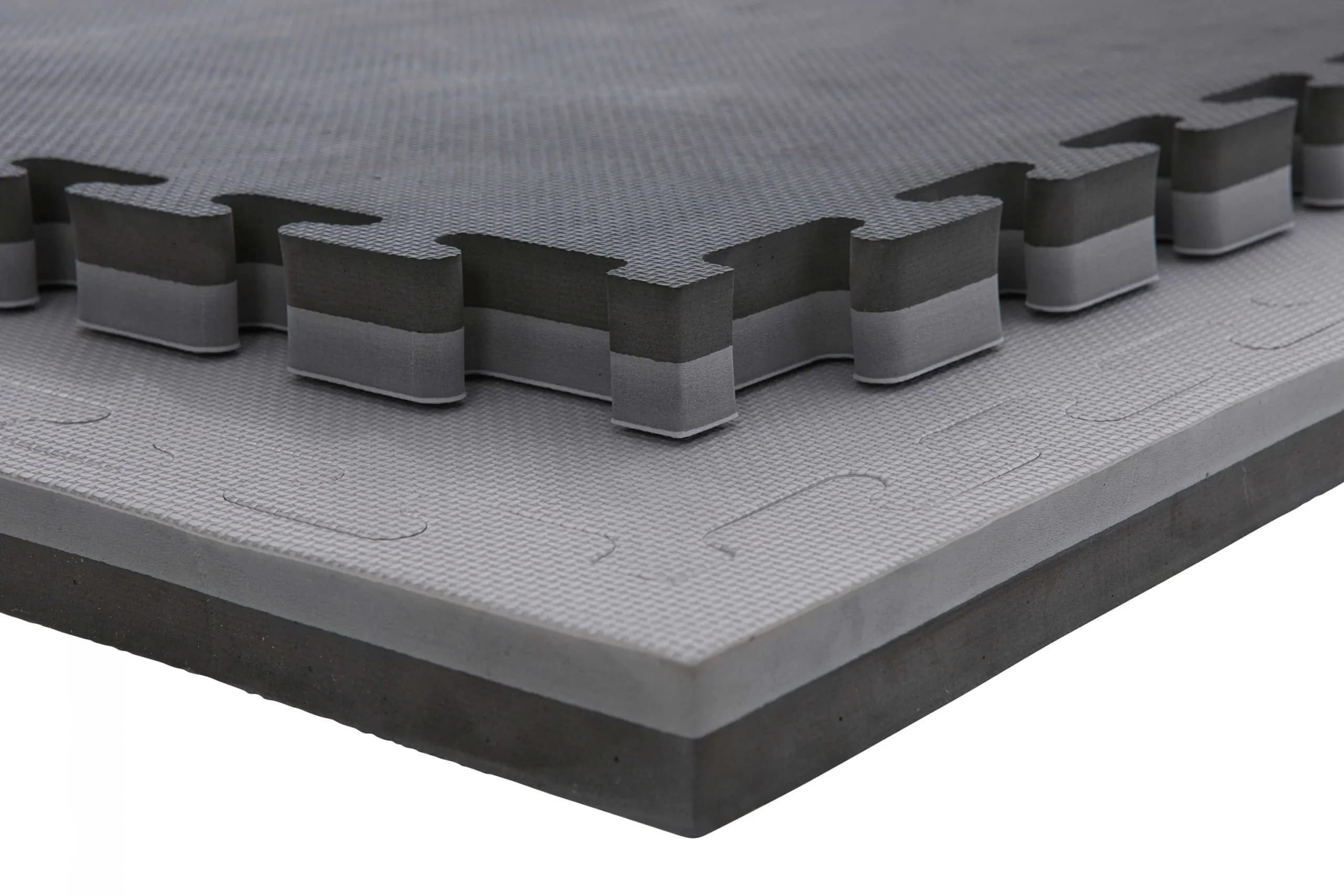 Promat 40mm Grey/Black Jigsaw Mats Stacked