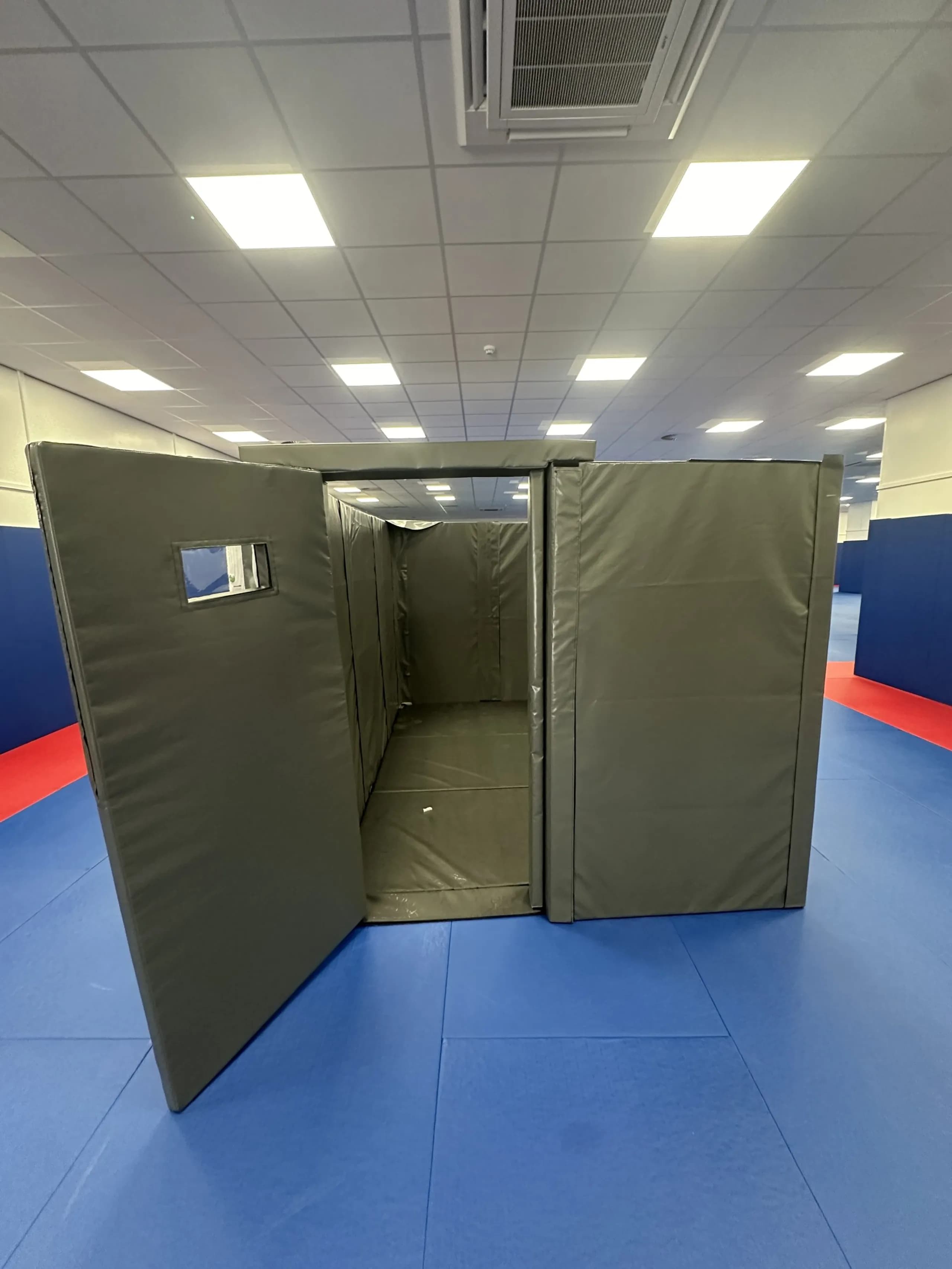 outside cell door open