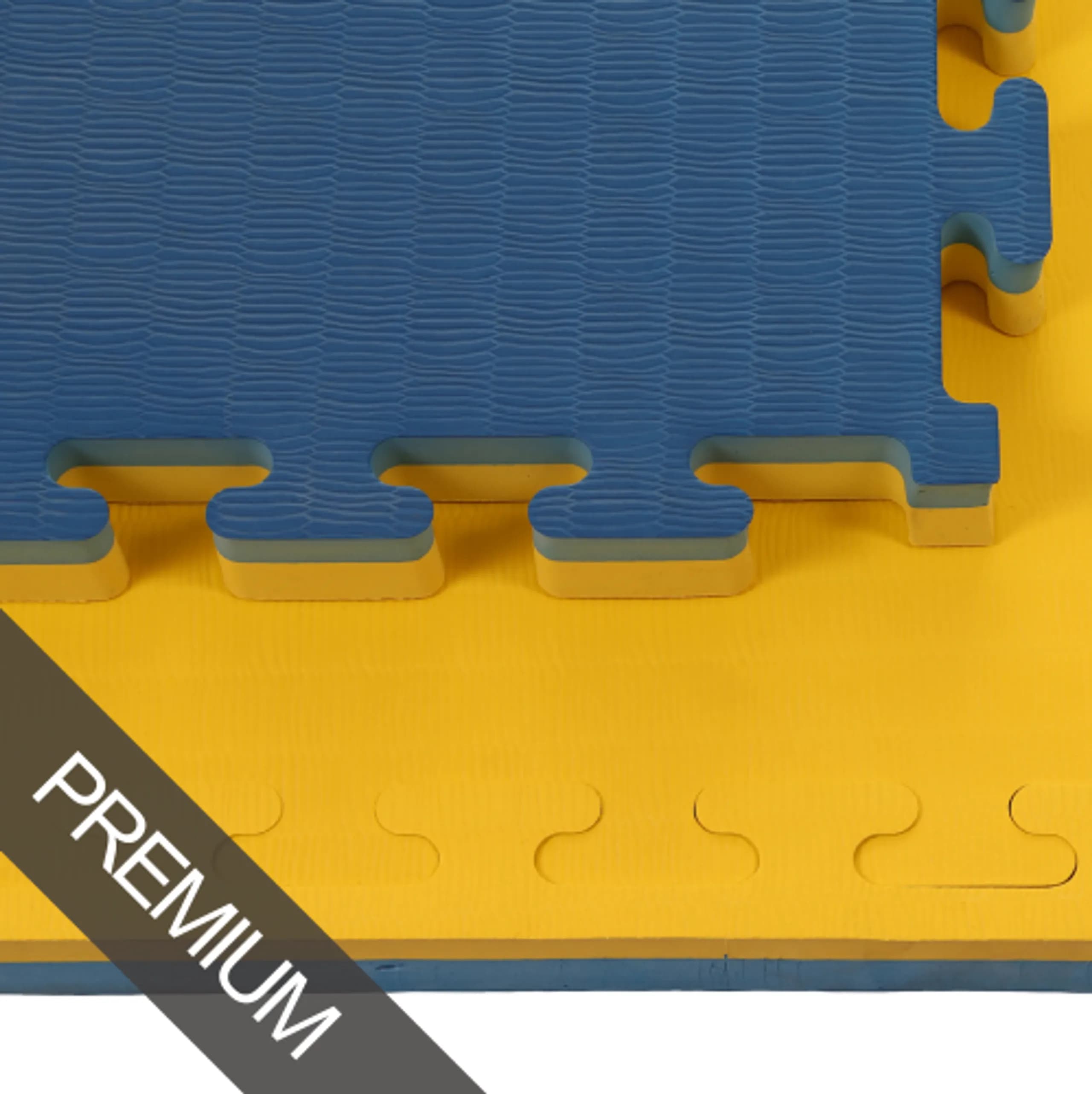 Promat 40mm Blue/Yellow Jigsaw Mats - Tatami Finish