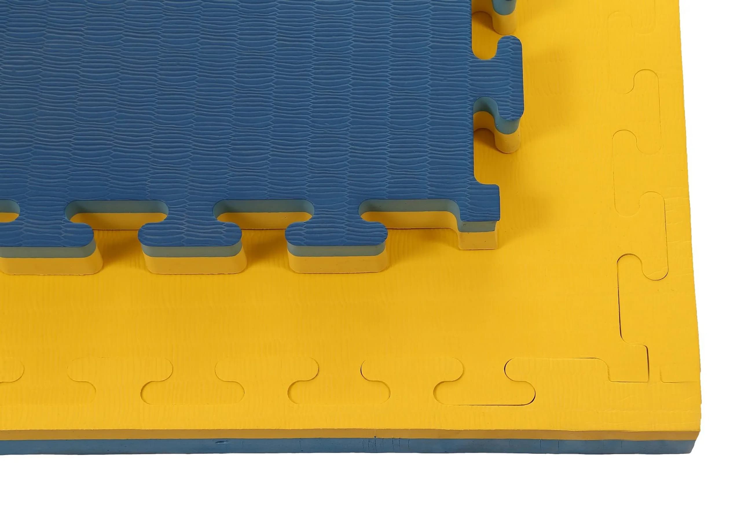Promat 40mm Blue/Yellow Jigsaw Mats - Tatami Finish