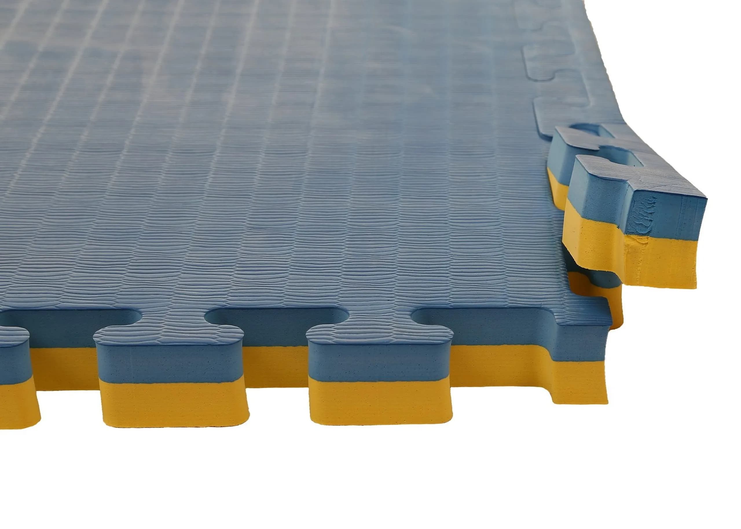 Promat 40mm Blue/Yellow Jigsaw Mats - Tatami Finish