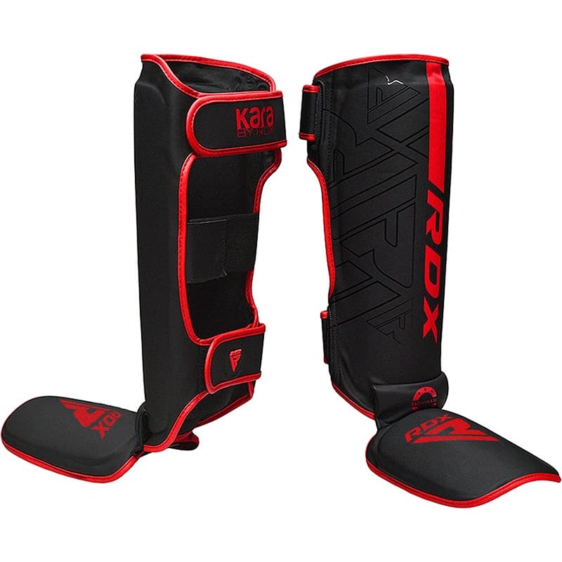 Red kara protective shin guard 1